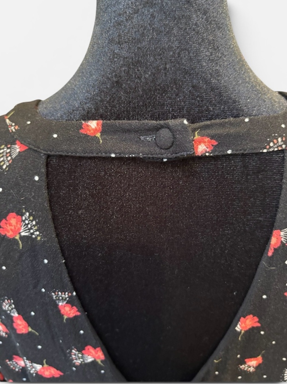 Free People Black Floral Long Sleeve Tunic or Mini Dress - Picture 6 of 9